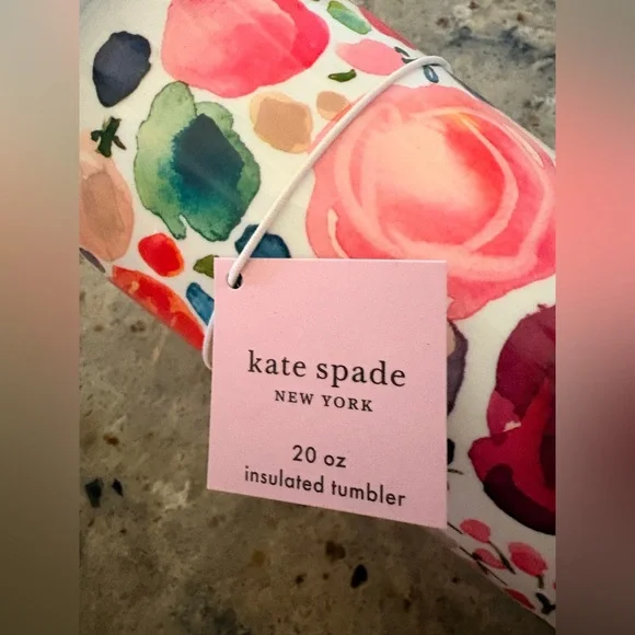 NWT Kate Spade New York Insulated Tumbler with Reusable Straw - Picture 7 of 11